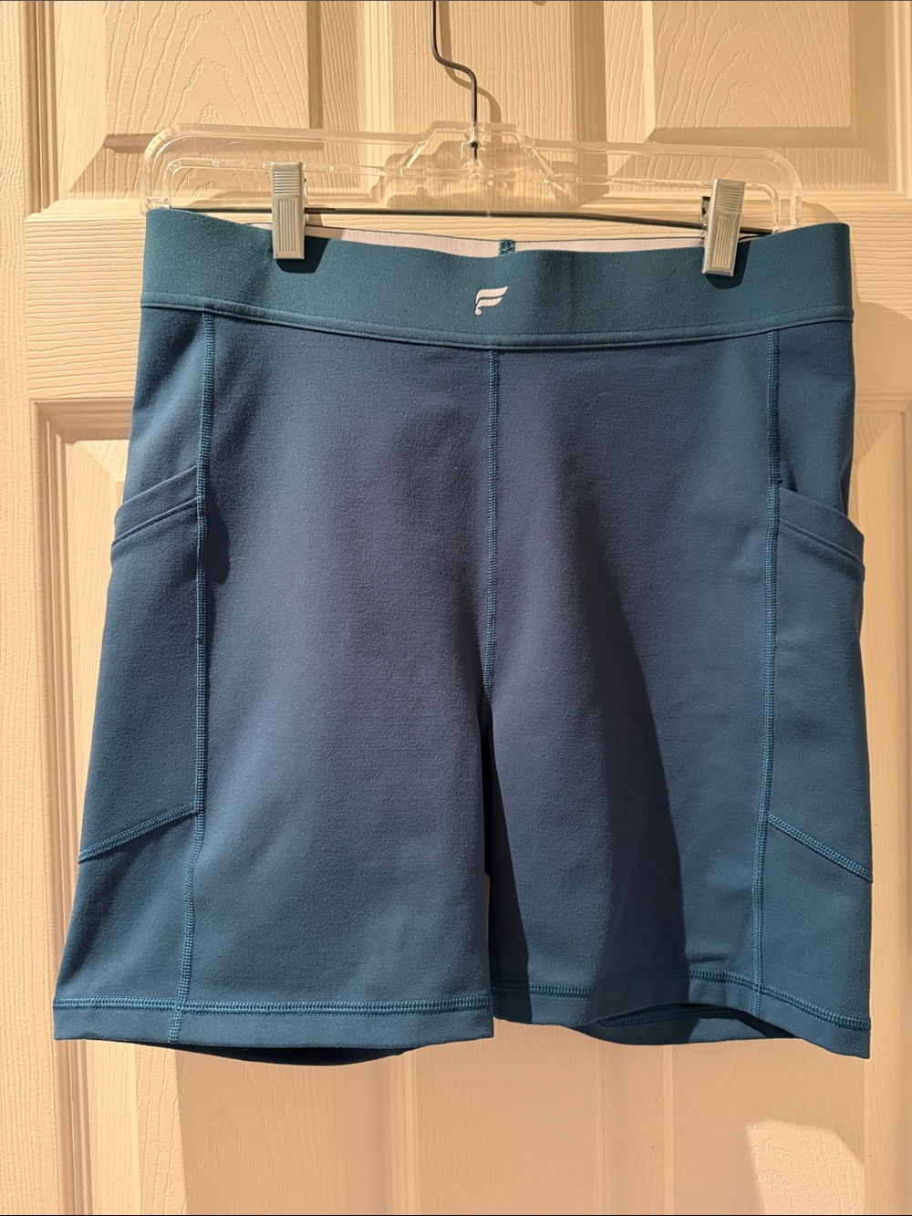 Fabletics Teal Blue Athletic Pocket Shorts